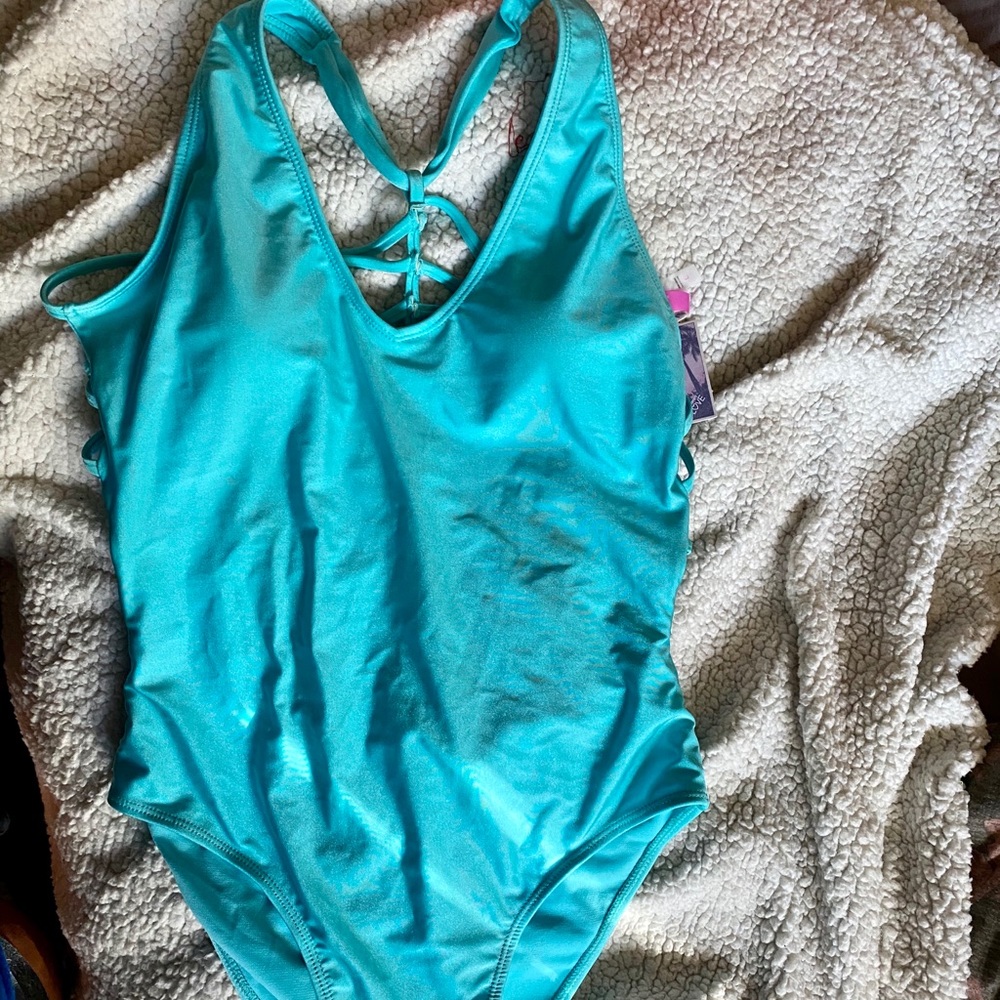 BNWT Aqua Caged Back One piece bathing suit